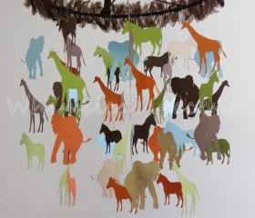 Going on A Safari Baby Paper Mobile - Extra Large
