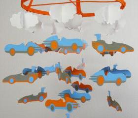 Cars and Clouds Decorative Baby Mobile